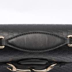 Pre Owned Gucci Black Microguccissima Leather Medium Emily Chain Shoulder Bag