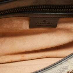 Pre Owned Gucci Beige/Black Python and Leather Medium Thiara Double Envelope Shoulder Bag