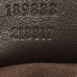 Pre Owned Gucci Brown/Beige GG Canvas and Leather Abbey D-Ring Hobo