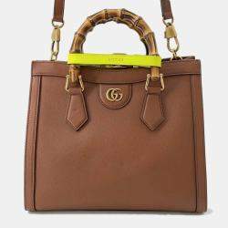 Gucci Leather Small Diana NM Bamboo Handle Tote Bag