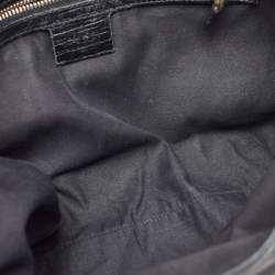 Gucci Black GG Canvas and Leather Junco Shoulder Bag