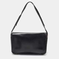 مملوكة مسبقًا Gucci Black Leather Flap Shoulder Bag
