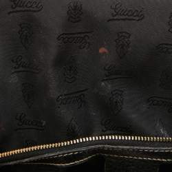 Gucci Black/White Printed Canvas and Leather Medium Aviatrix Boston Bag
