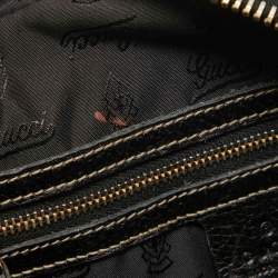 Gucci Black/White Printed Canvas and Leather Medium Aviatrix Boston Bag