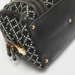 Gucci Black/White Printed Canvas and Leather Medium Aviatrix Boston Bag