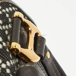 Gucci Black/White Printed Canvas and Leather Medium Aviatrix Boston Bag