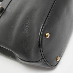 Pre Owned Gucci Black Leather Medium Bright Bit Tote