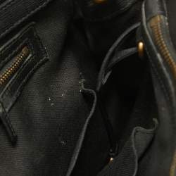 Pre Owned Gucci Black Leather Medium Bright Bit Tote