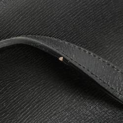 Pre Owned Gucci Black Leather Medium Bright Bit Tote