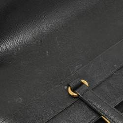 Pre Owned Gucci Black Leather Medium Bright Bit Tote