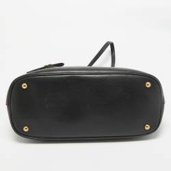 Pre Owned Gucci Black Leather Medium Bright Bit Tote