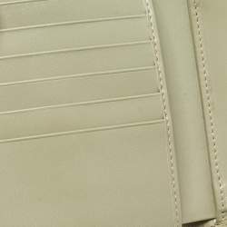 Gucci Beige/Green Supreme Canvas and Patent Leather Trifold Compact Wallet