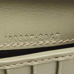 Gucci Beige/Green Supreme Canvas and Patent Leather Trifold Compact Wallet