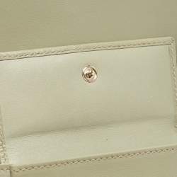 Gucci Beige/Green Supreme Canvas and Patent Leather Trifold Compact Wallet
