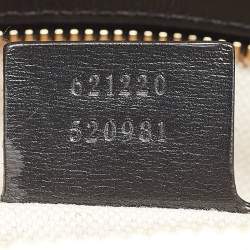 Pre Owned Gucci Black Leather Small Horsebit 1955 Top Handle Bag