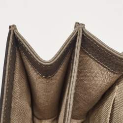 Pre Owned Gucci Grey Leather Small Dollar Interlocking G Crossbody Bag