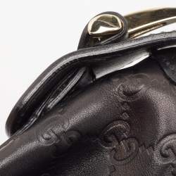 Gucci Black Guccissima Leather Medium Pelham Hobo