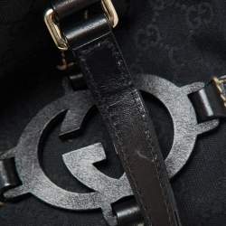 Pre Owned Gucci Black GG Canvas and Leather Royal Shoulder Bag