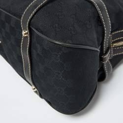 Pre Owned Gucci Black GG Canvas and Leather Royal Shoulder Bag
