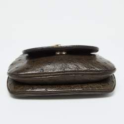 Pre Owned حقيبة كروس غوتشي 1973 بسلسلة جلد برتقالي صغيرة