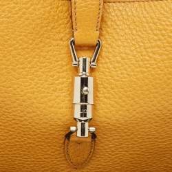 مملوكة مسبقًا Gucci Yellow Leather Jackie Hobo