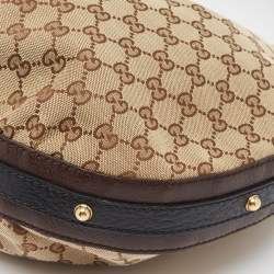 Pre Owned Gucci Beige GG Canvas and Leather Interlocking G Hobo