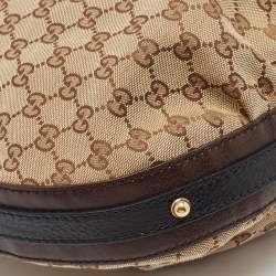 Pre Owned Gucci Beige GG Canvas and Leather Interlocking G Hobo