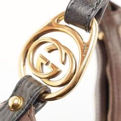 Pre Owned Gucci Beige GG Canvas and Leather Interlocking G Hobo