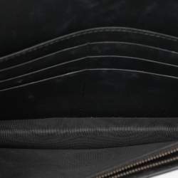 Pre Owned Gucci Black/White Leather Queen Margaret Wallet On Chain