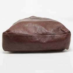 Pre Owned Gucci Brown Leather Shopper Tote