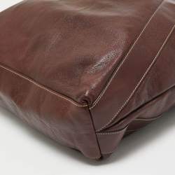 Pre Owned Gucci Brown Leather Shopper Tote