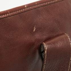 Pre Owned Gucci Brown Leather Shopper Tote