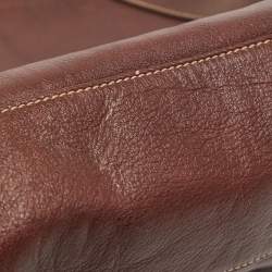 Pre Owned Gucci Brown Leather Shopper Tote