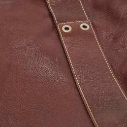 Pre Owned Gucci Brown Leather Shopper Tote