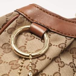 مملوكة مسبقًا Gucci Beige/Brown GG Canvas and Leather Medium Sukey Tote