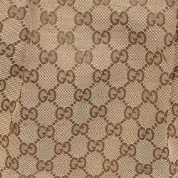 مملوكة مسبقًا Gucci Beige/Brown GG Canvas and Leather Medium Sukey Tote