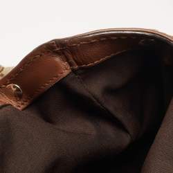 مملوكة مسبقًا Gucci Beige/Brown GG Canvas and Leather Medium Sukey Tote