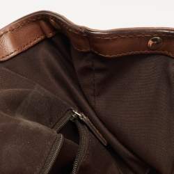 مملوكة مسبقًا Gucci Beige/Brown GG Canvas and Leather Medium Sukey Tote