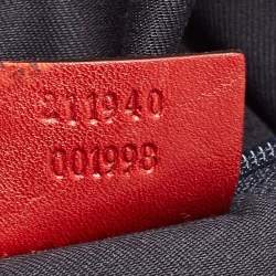 Pre Owned Gucci Red/Blue GG Canvas and Leather Acapulco Hobo