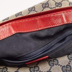 Pre Owned Gucci Red/Blue GG Canvas and Leather Acapulco Hobo