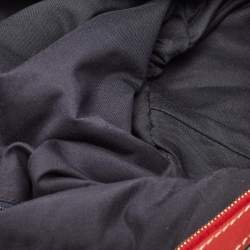 Pre Owned Gucci Red/Blue GG Canvas and Leather Acapulco Hobo