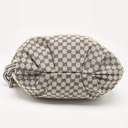 Pre Owned Gucci Red/Blue GG Canvas and Leather Acapulco Hobo