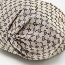 Pre Owned Gucci Red/Blue GG Canvas and Leather Acapulco Hobo