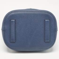 Pre Owned Gucci Navy Blue Leather Small Jackie Bucket Bag