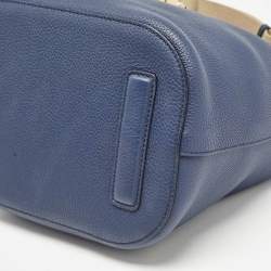 Pre Owned Gucci Navy Blue Leather Small Jackie Bucket Bag