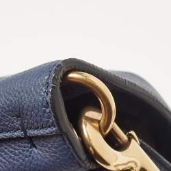 Pre Owned Gucci Navy Blue Leather Small Jackie Bucket Bag