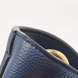 Pre Owned Gucci Navy Blue Leather Small Jackie Bucket Bag