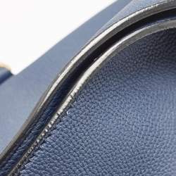 Pre Owned Gucci Navy Blue Leather Small Jackie Bucket Bag