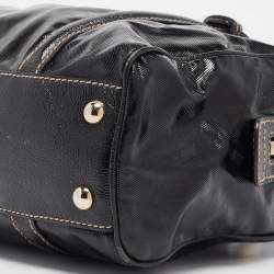 Pre Owned Gucci Black Coated Fabric Britt Boston Bag