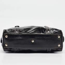 Pre Owned Gucci Black Coated Fabric Britt Boston Bag
